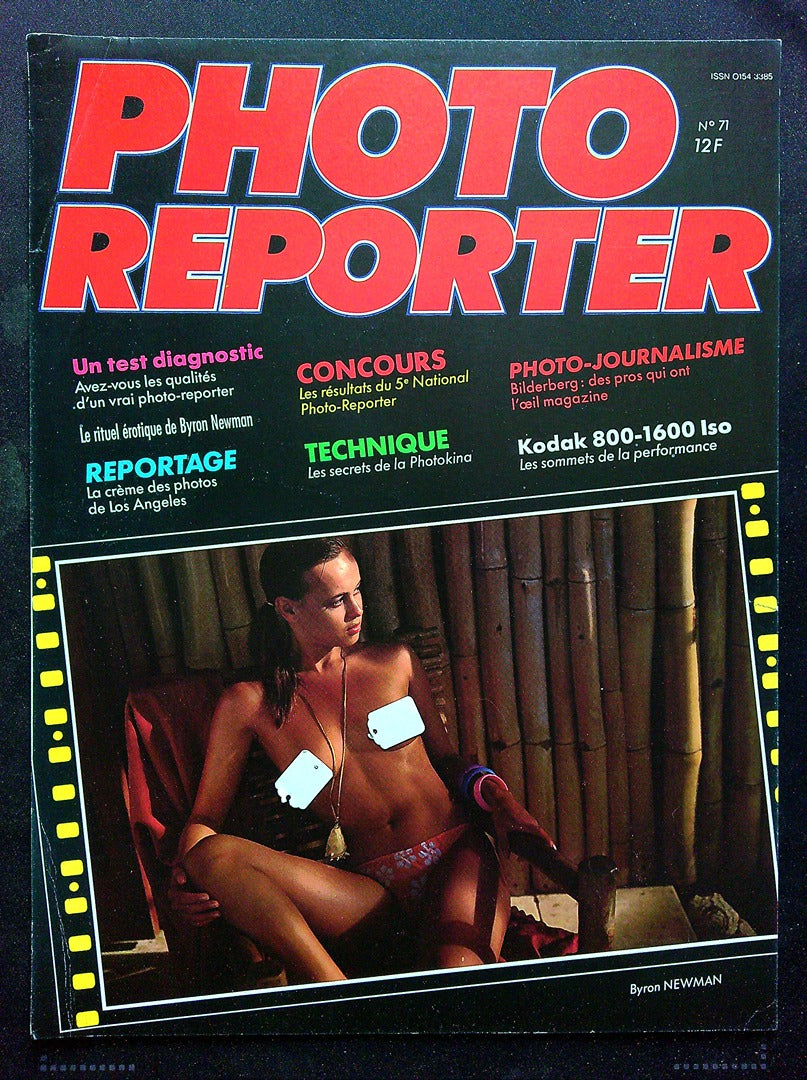 Affiche de Kiosque Plv Promo Magazine Photo Reporter n°71 Byron Newman noir
