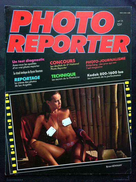 Affiche de Kiosque Plv Promo Magazine Photo Reporter n°71 Byron Newman noir