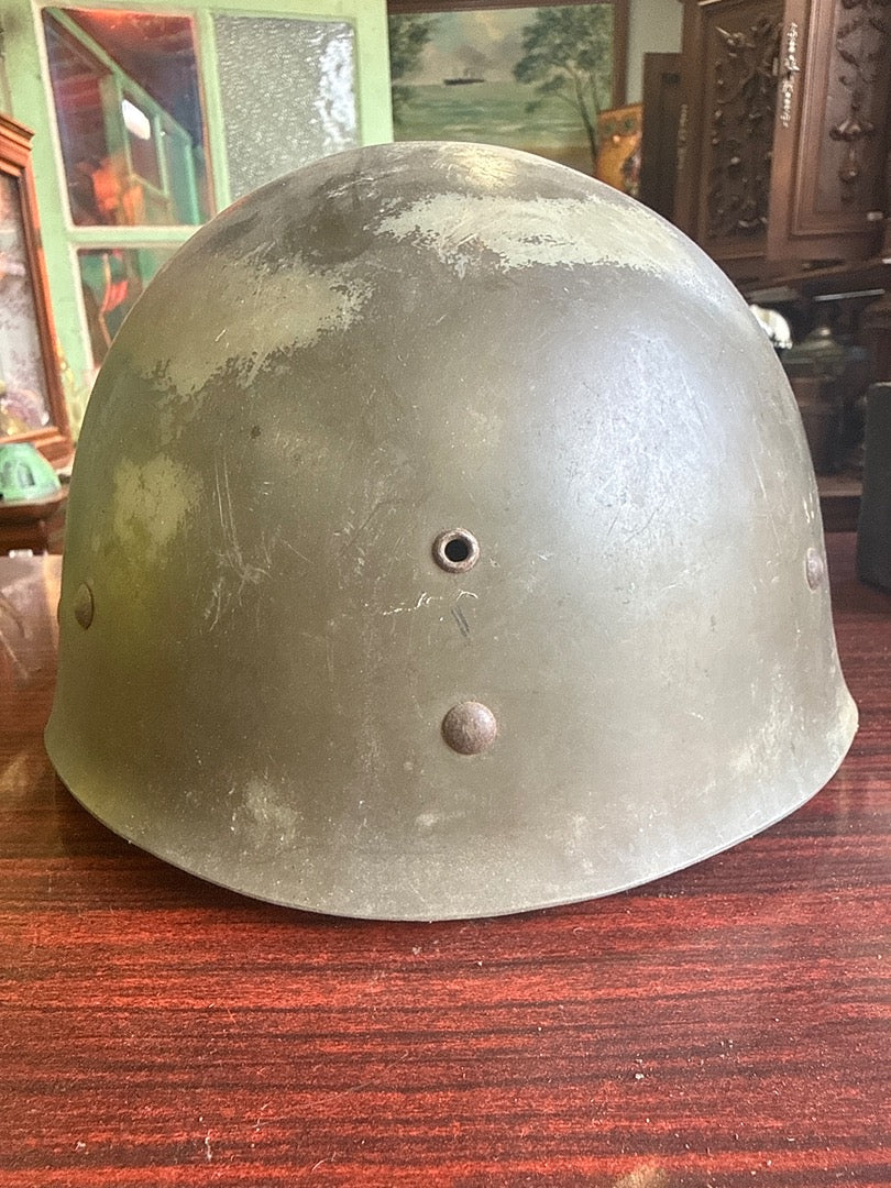 Casque militaire – Thibault 1952 – Militaria – Casque lourd M51 vert