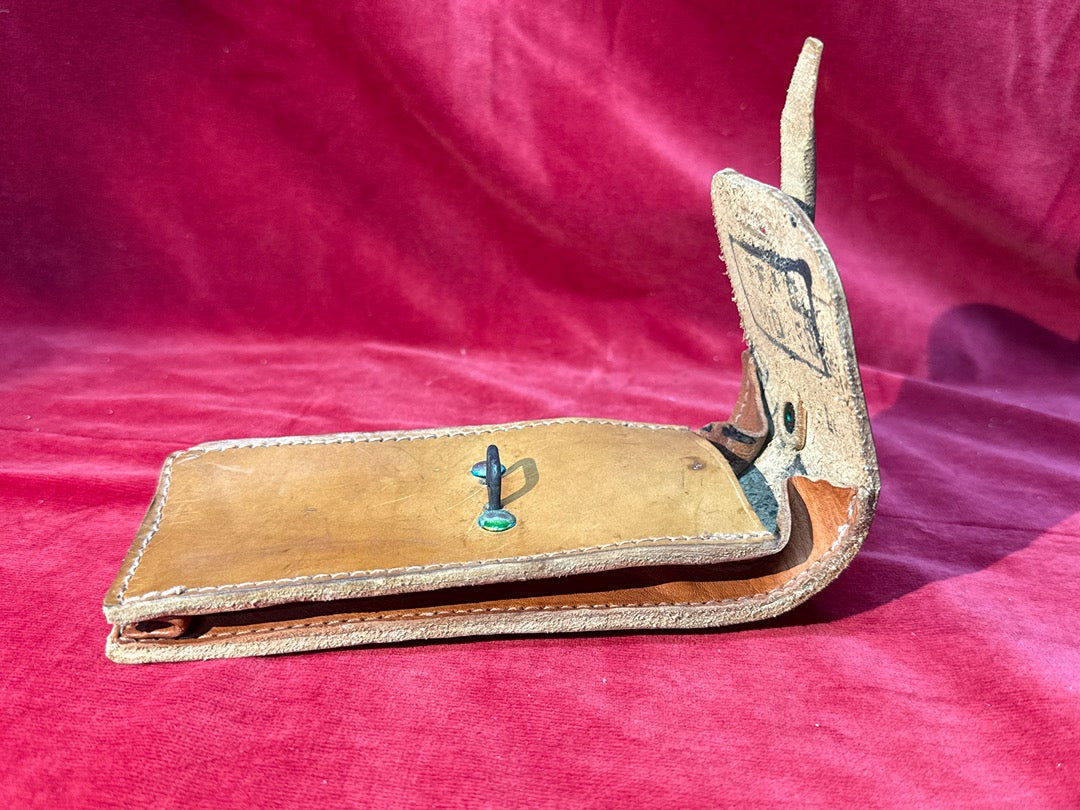 Porte chargeur militaire en cuir vintage E.f.a.c. Mle 50