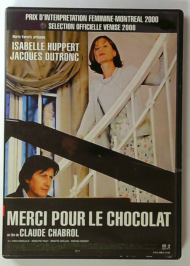 Merci pour le chocolat Dvd Claude Chabrol Isabelle Huppert
