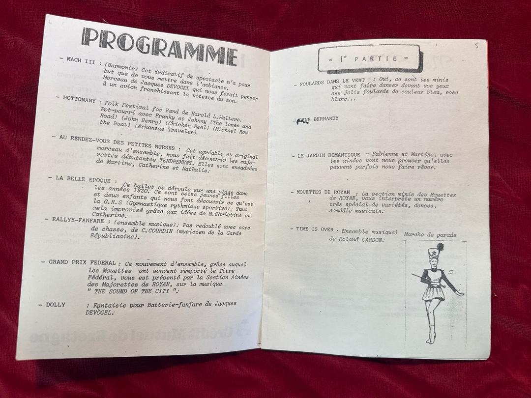 Programme de gala – Janzé 1982 – Souvenir – Majorettes