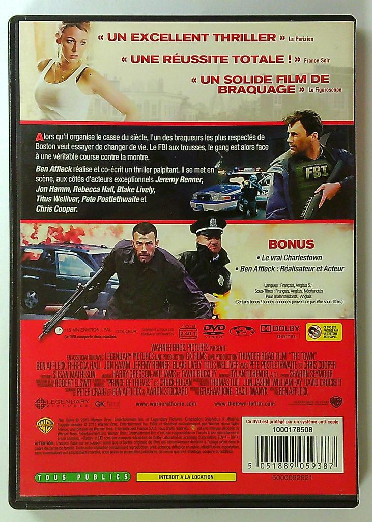 Dvd The Town Ben Affleck Thriller