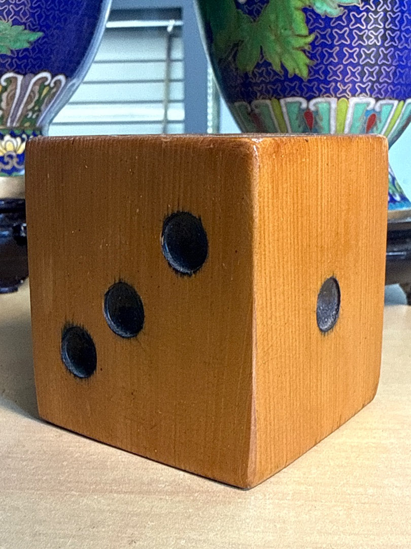 Porte-crayon – Dé En Bois – Bureau – Organisateur Vintage