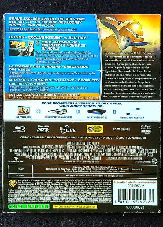 Blu-ray 3d – Le Royaume de Ga'hoole – Divertissement – Edition 3d + 2d
