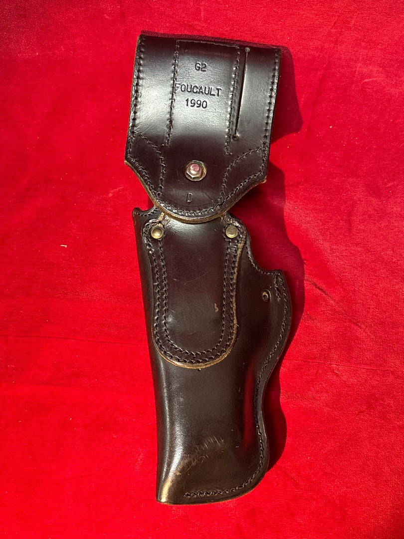 Etui de pistolet Foucault cuir noir 1990