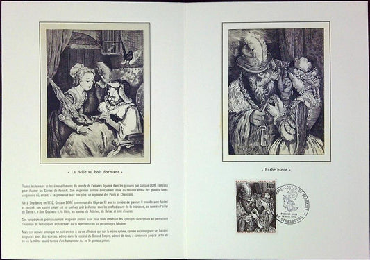 Gustave Doré Enveloppe Dépliant Timbre 1er jour Encart Fdc Yvert et Tellier