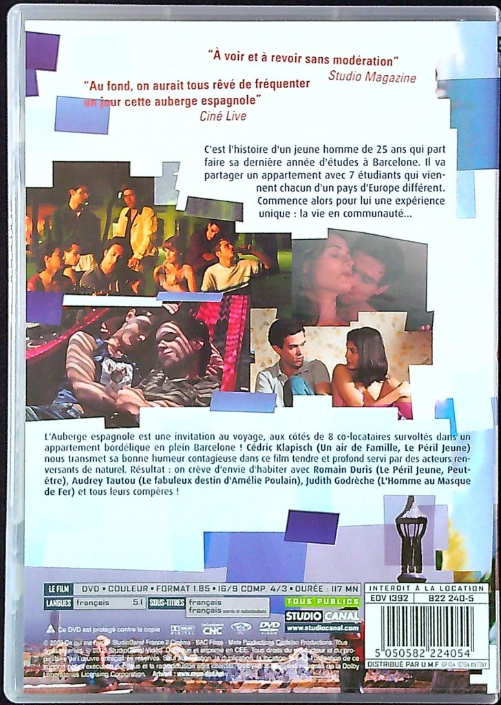 Dvd L'auberge Espagnole – Studio Canal – Cinéma – Comédie culte