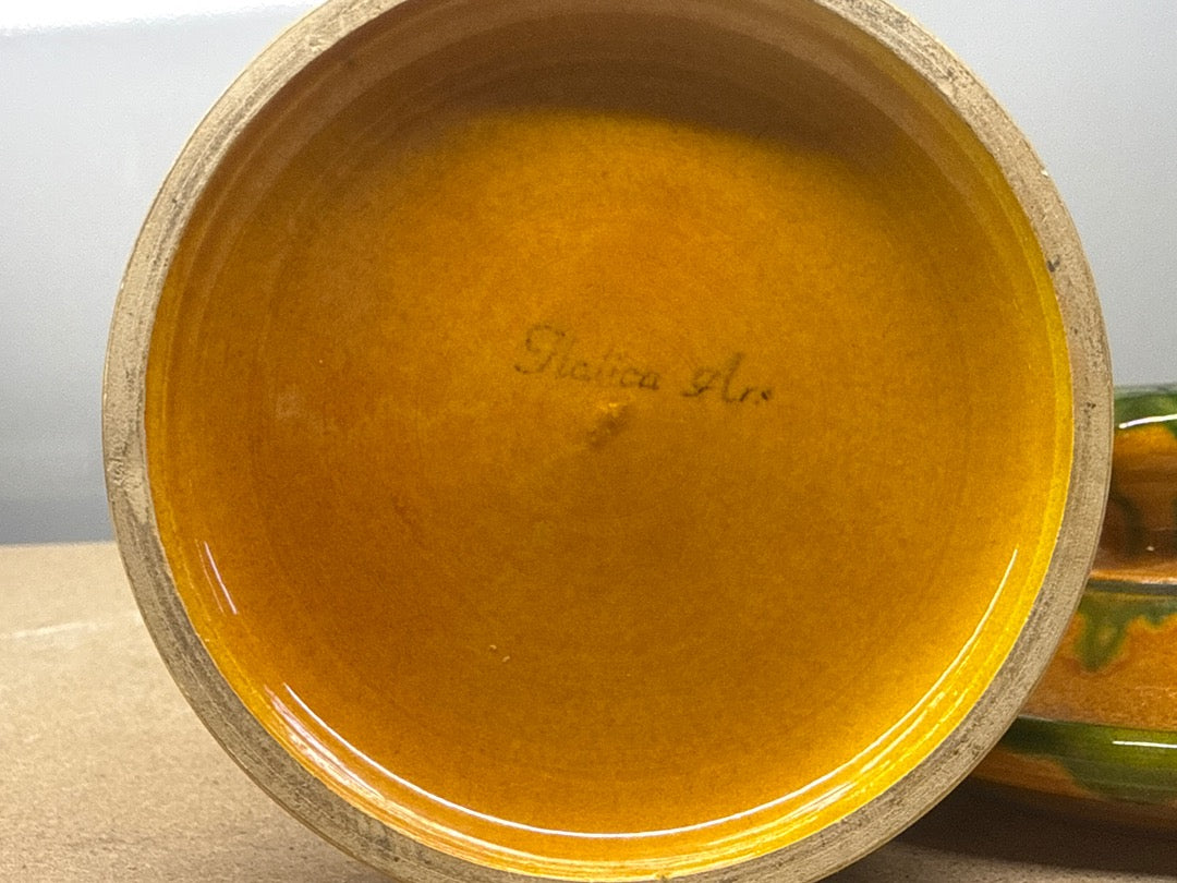 Pot à sucre Italica Ars Cuisine Céramique vintage jaune vert