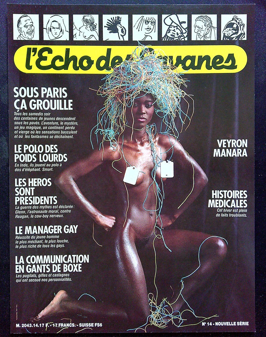Affiche de Kiosque Plv Promo Magazine L'echo des Savanes n°14 Nouvelle Série noir