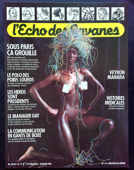 Affiche de Kiosque Plv Promo Magazine L'echo des Savanes n°14 Nouvelle Série noir