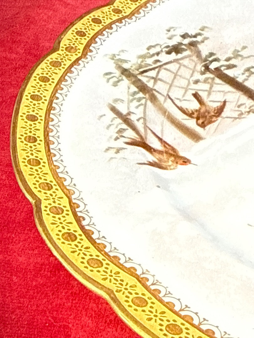 Assiette décorative oiseaux hiver Haviland France