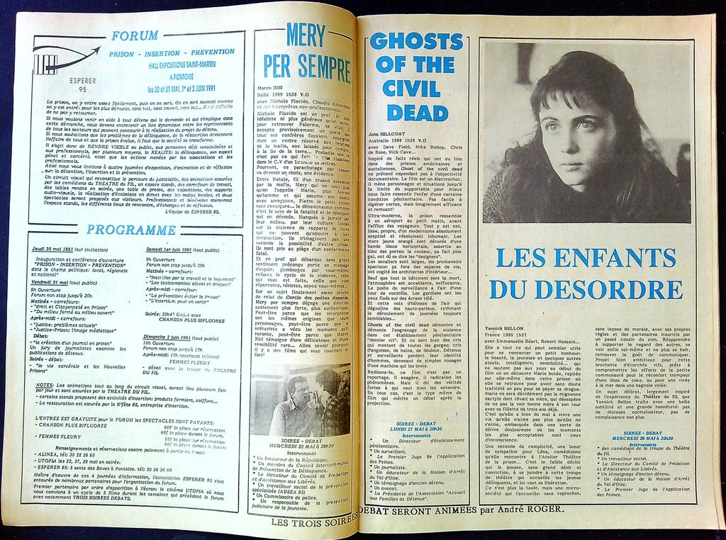 Gazette cinéma – Utopia N°36 1991 – Cinéma – Vintage