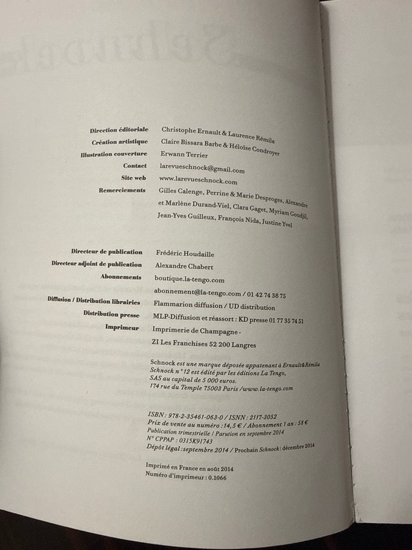 Livre Schnock N°12 – La Tengo – Non-fiction – Pierre Desproges