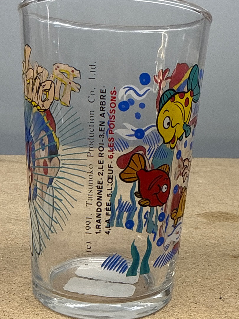Verre à moutarde – Tatsunoko Pinocchio 1991 – Verre – Vintage Les Poissons