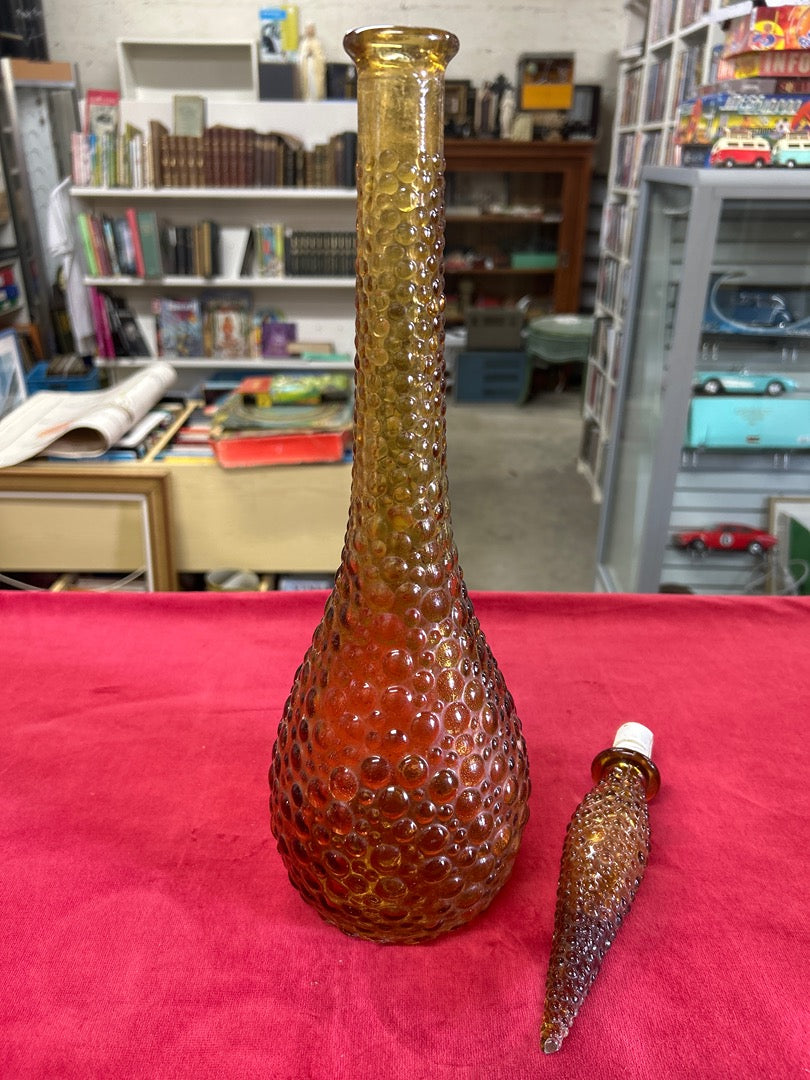 Bouteille dame-jeanne – Verre ambré piqûres
