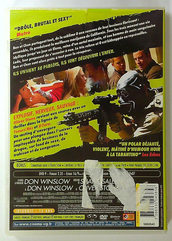 Dvd Savages réalisé par Oliver Stone