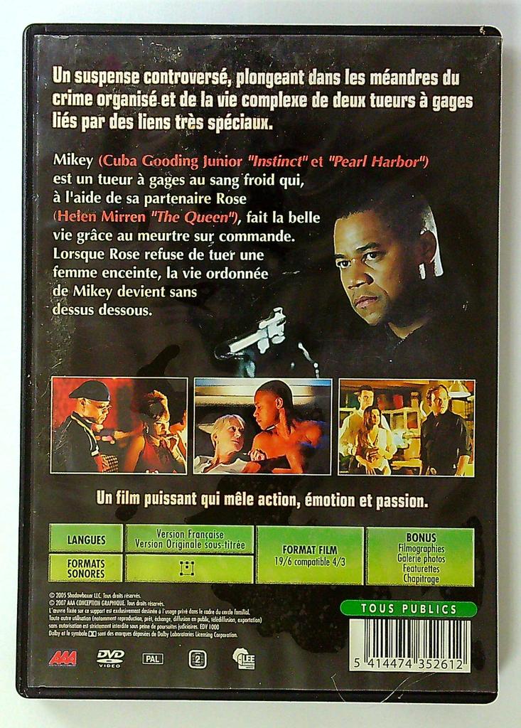 Dvd Shadowboxer Lee Daniels Helen Mirren Cuba Gooding Jr.