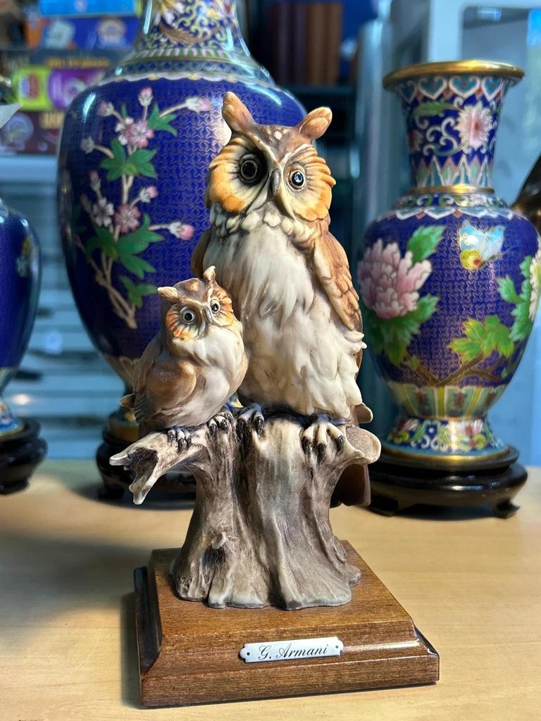 Statuette sculpté Chouette / Hibou signé Giuseppe Armani