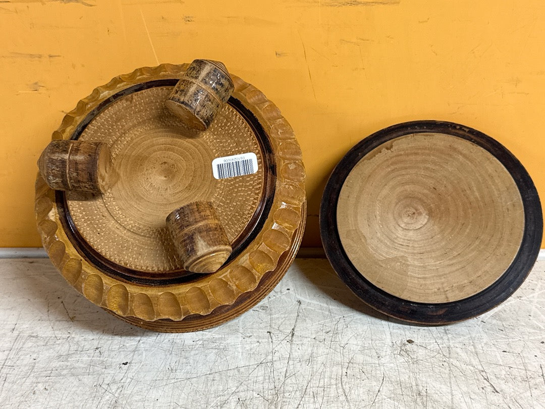 Boîte décorative en bois sculpté – Vide-poche ancien
