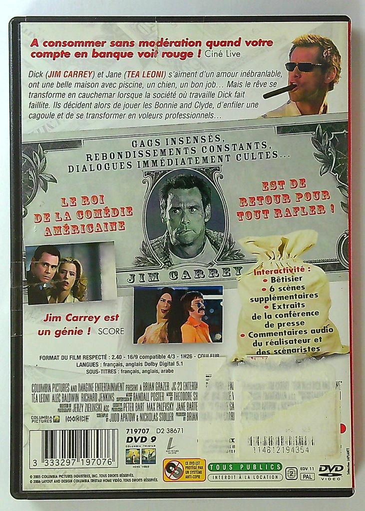 Dvd Braqueurs Amateurs Jim Carrey