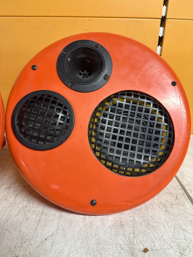 Enceintes vintage – Orange space age