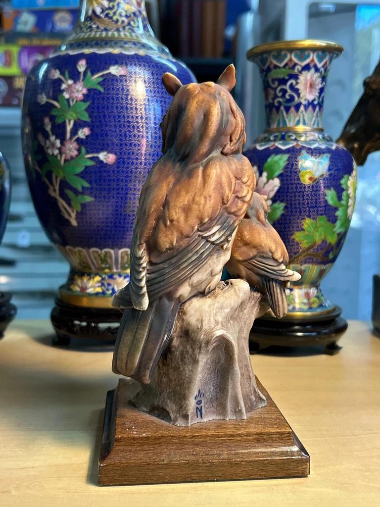 Statuette sculpté Chouette / Hibou signé Giuseppe Armani