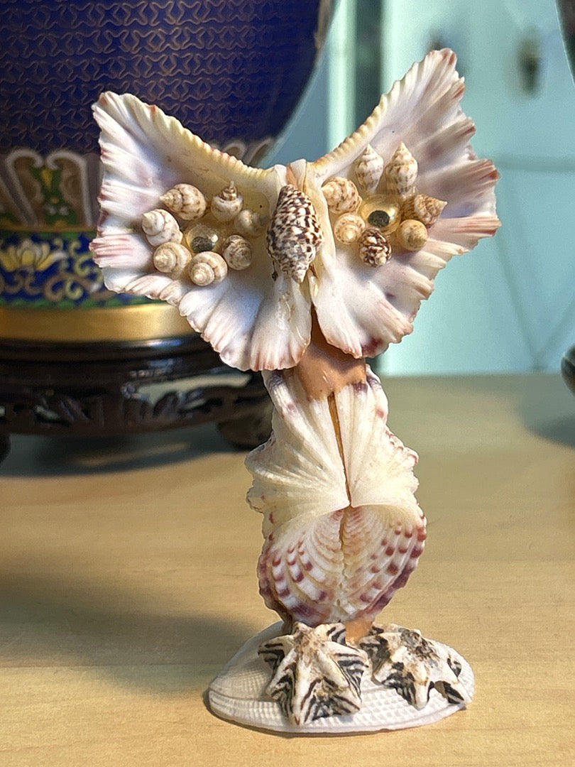 Figurine Chouette / Hibou coquillages