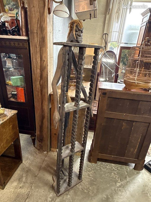 Range-cd Statuette – Artisanat – Décoration – Bois sculpté tribal