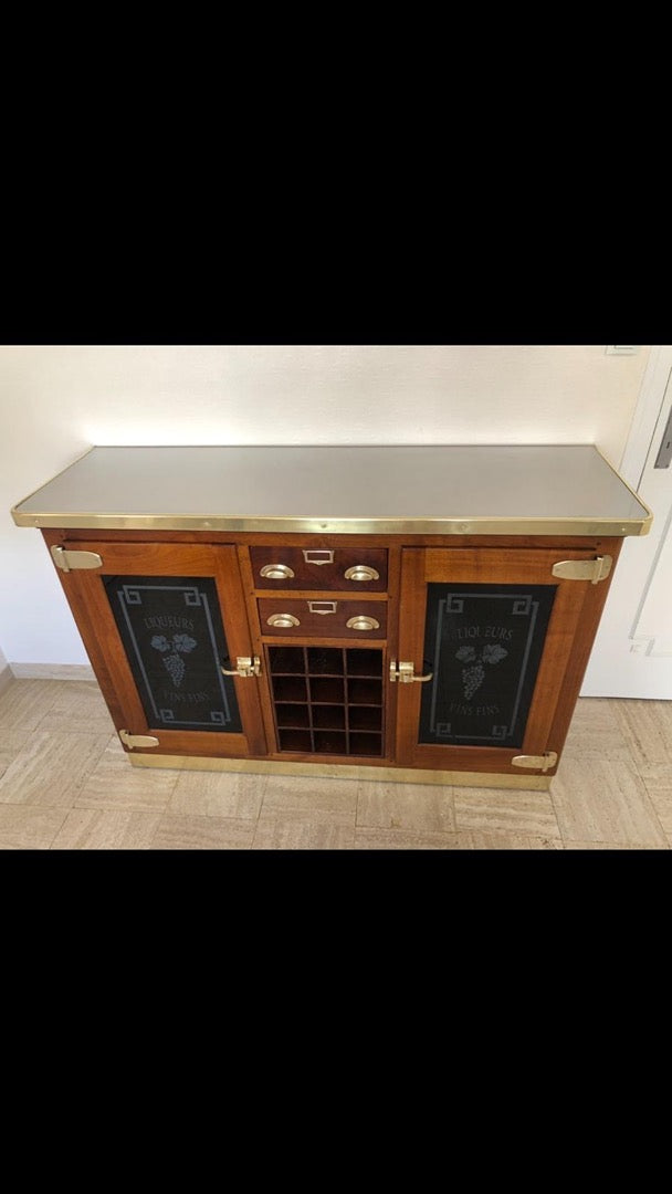 Meuble de liquoriste Félix Monge – Enfilade en bois massif