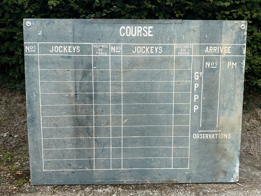 Panneau d'affichage – Course de Jockeys – Décoration – Vintage Pmu