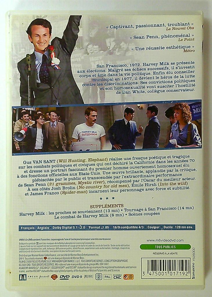 Dvd Harvey Milk Sean Penn