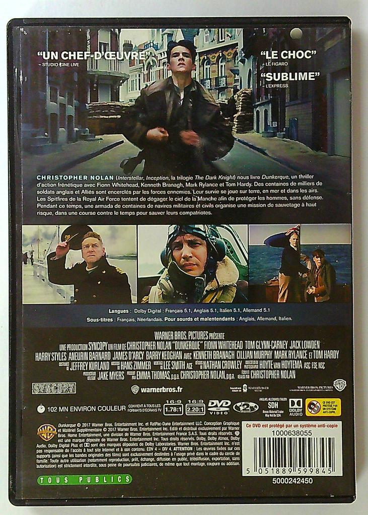 Dvd Dunkerque Christopher Nolan
