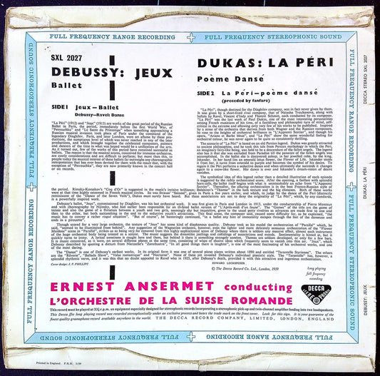Vinyle – Decca Sxl 2027 – Classique – Ansermet Dukas