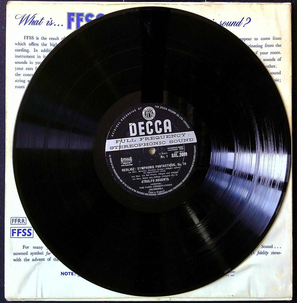 Vinyle – Decca Sxl 2009 – Musique – Pressage original