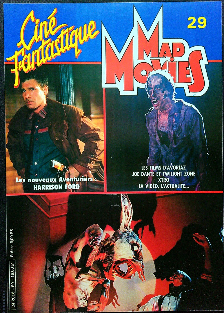 Affiche de Kiosque Plv Promo magazine Mad Movies n°29 Ciné Fantastique Harrison Ford