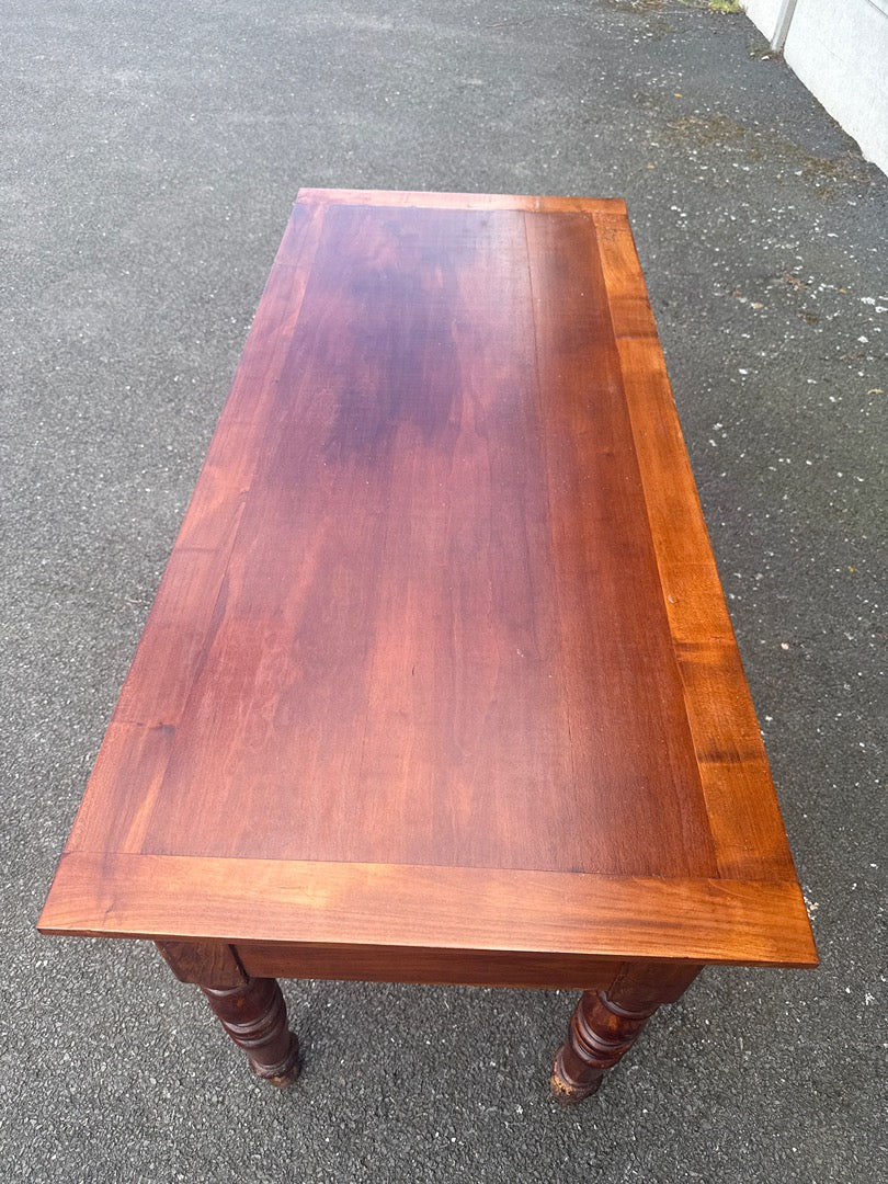 Bureau en bois – Style Louis Philippe – Mobilier – Deux tiroirs