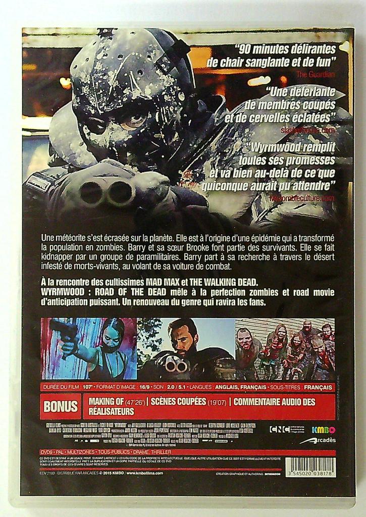 Dvd Road of the Dead Wyrmwood film zombies