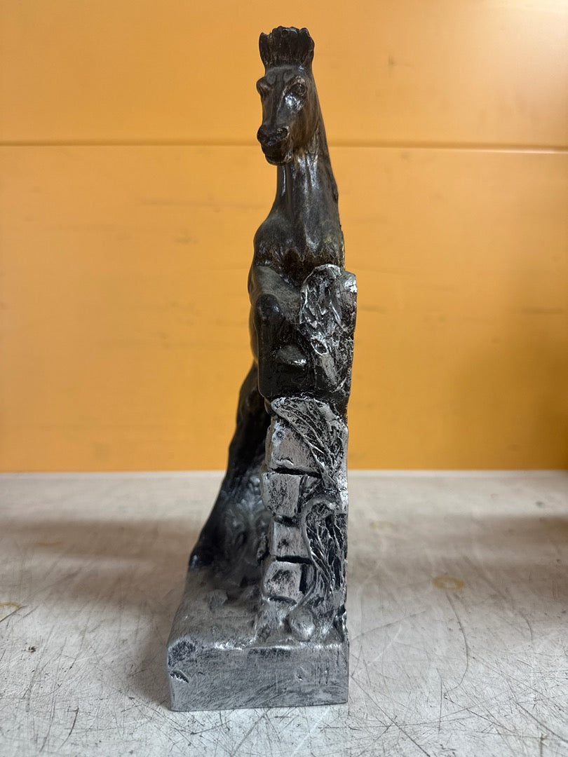 Statuette – Roffeno – Décoration – Cheval cabré noir métal