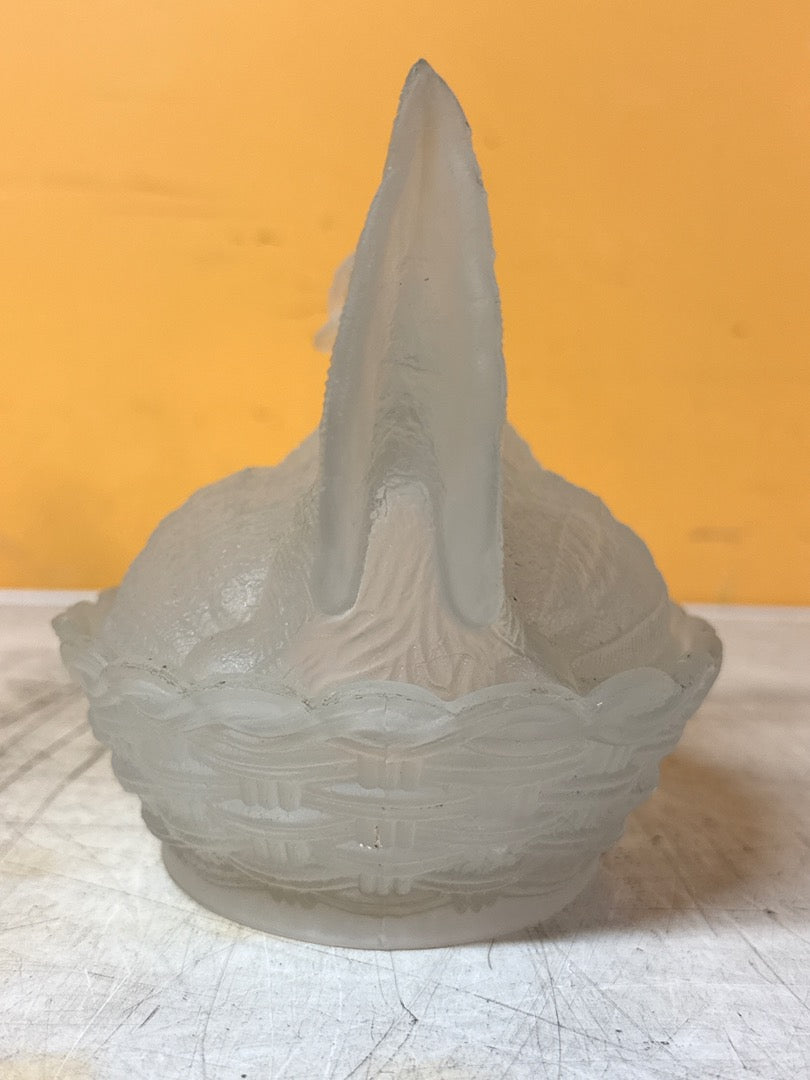 Coquetier – Poule en verre givré