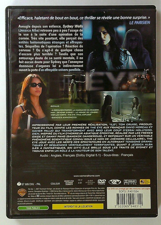 Dvd film d'horreur The Eye avec Jessica Alba Warner