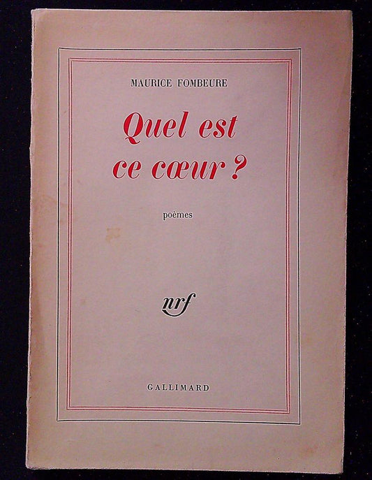 Livre Maurice Fombeure – Poésie – Édition originale