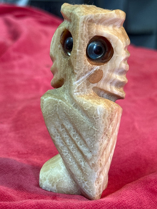 Chouette en Onyx – Vintage – Décoration – Figurine sculptée