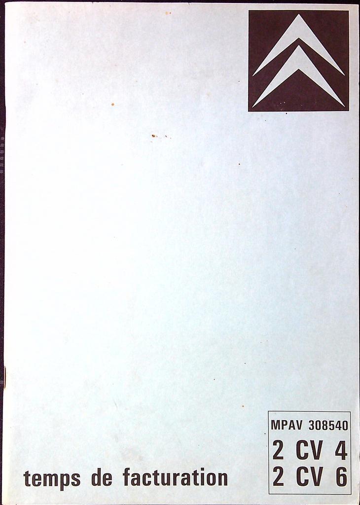 Livre Citroën 2cv4 2cv6 – Livre – Temps de facturation
