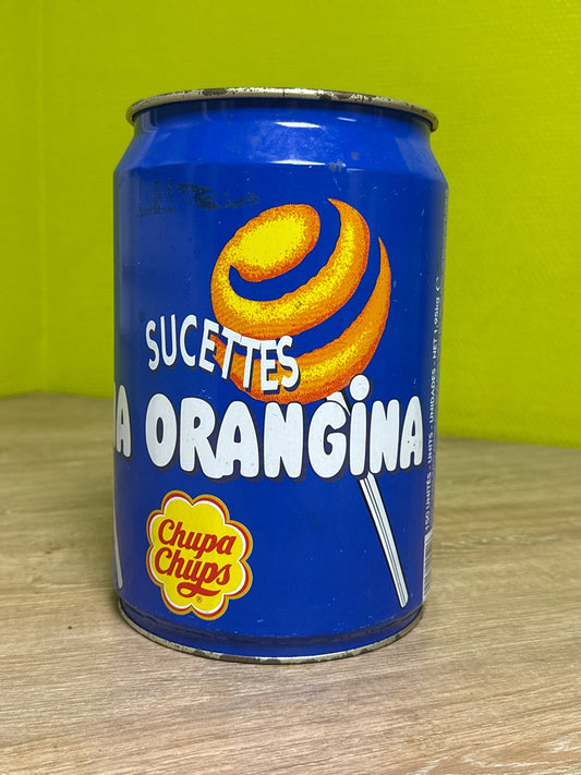 Boîte publicitaire en métal Chupa Chups Orangina, sans couvercle