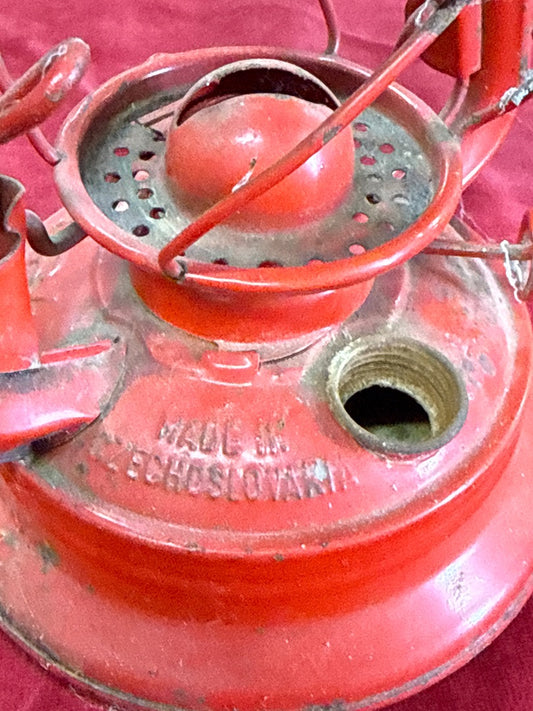 Lanterne tempête – Meva 864 – Luminaire – Vintage métal rouge
