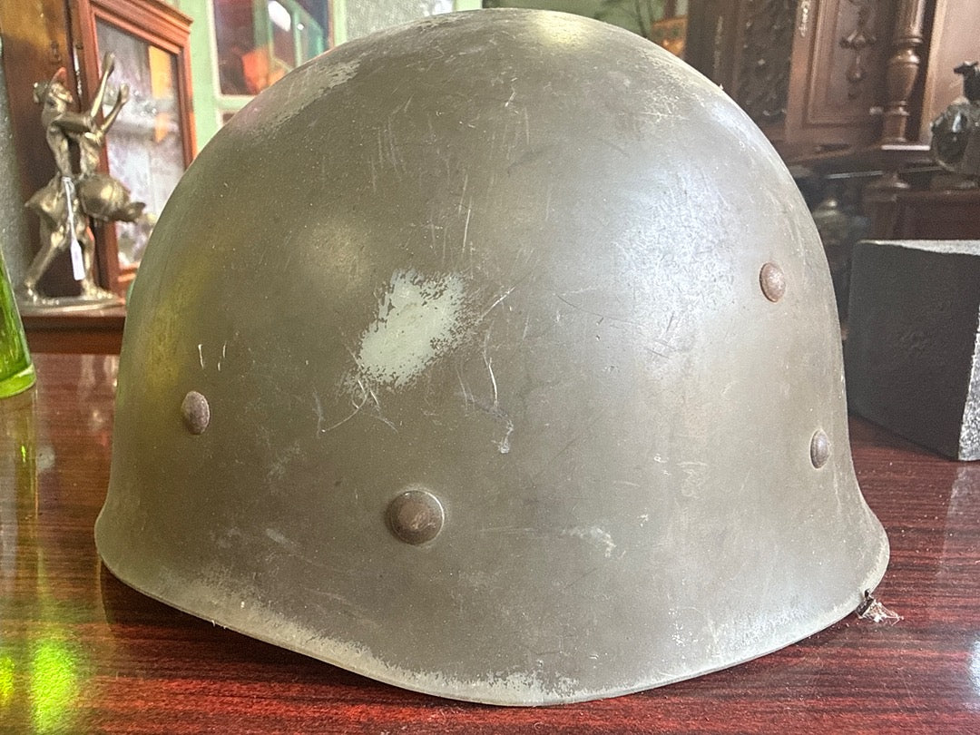 Casque militaire – Thibault 1952 – Militaria – Casque lourd M51 vert