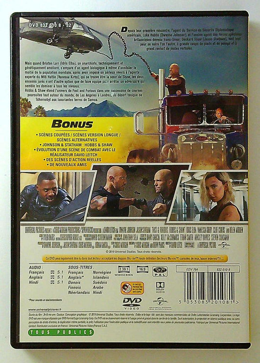 Dvd Fast & Furious: Hobbs & Shaw Universal Pictures