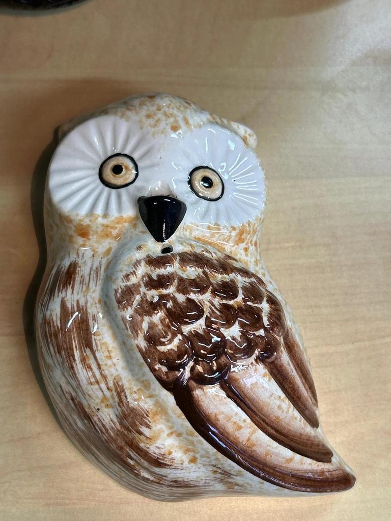 Distributeur murale de ficelle en porcelaine Chouette / Hibou