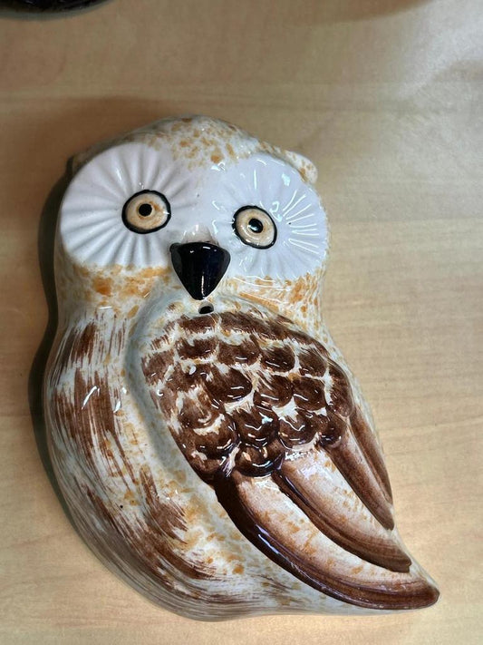 Distributeur murale de ficelle en porcelaine Chouette / Hibou